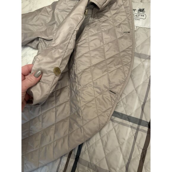NEW Coach Utility Lightweight Quilted Softshell Jacket Tan Women's Size S [jb] - Picture 5 of 9